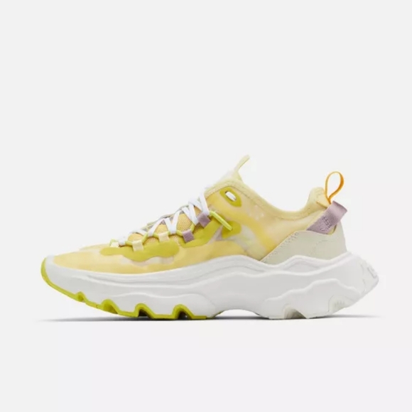 Sorel Kinetic Breakthru Tech Lace Sneaker in Tranquil Yellow & Chalk - Like New - Picture 5 of 16